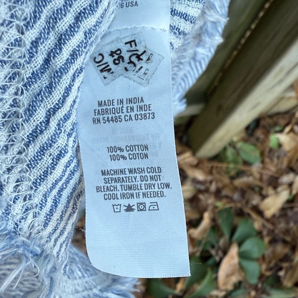 Aerie American Eagle Daybreak Coverup Shirt oversize Marbled Blue 16 18 XL - Picture 12 of 16